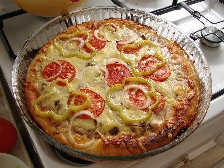 Сочная пицца с курицей