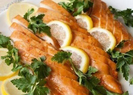 Медово-лимонные куриные грудки