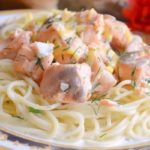 Семга в сливочно-чесночном соусе