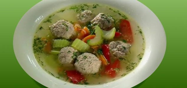 Суп с фрикадельками и овощами