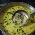 Сырный суп с шампиньонами