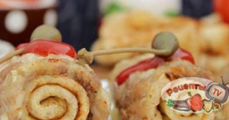 Необычные блины с мясом наоборот — запеченные в духовке