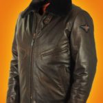 Стильная кожаная куртка пилот