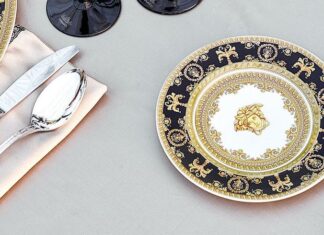 Эксклюзивные изделия из фарфора и хрусталя с приборами из драгоценных металлов