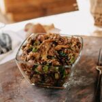 Салат с говядиной, фасолью и болгарским перцем