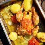 Курица в рукаве с картошкой целиком в духовке