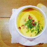 Сырный суп-пюре с курицей и плавленым сыром