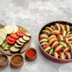 Жареные кабачки с помидорами и чесноком