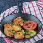 Картошка с курицей в духовке на протвине