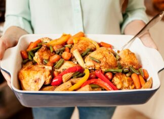 Плов из курицы в рукаве для запекания в духовке