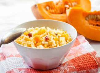 Каша с тыквой и рисом на молоке в мультиварке