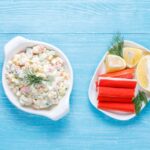 Крабовые палочки с корейской морковкой и кукурузой