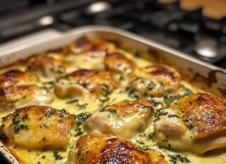 Курица с ананасами и сыром в духовке