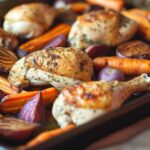 Курица с картошкой и морковью в духовке