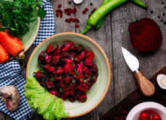 Классический свекольник без мяса с картошкой