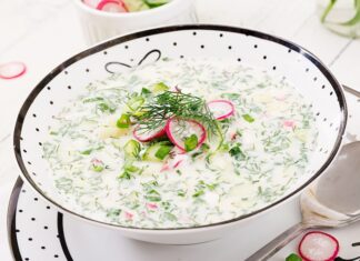 Окрошка на квасе с колбасой: рецепт