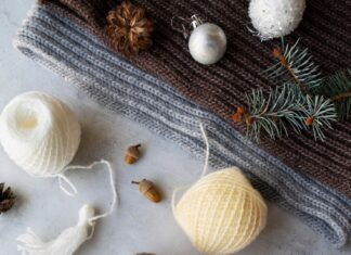 Шишечка из 4 столбиков с накидом крючком