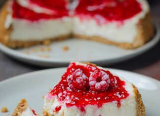 Чизкейк с клубникой и творогом: рецепт