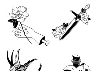 Легкие женские тату-эскизы для руки