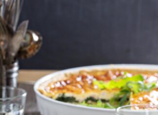 Запеканка из брокколи с курицей в духовке