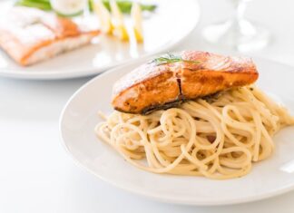 Паста с лососем и сливками