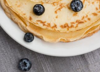 Ажурные тонкие блины на кефире с кипятком