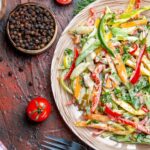 Салат из болгарского перца и свежего огурца