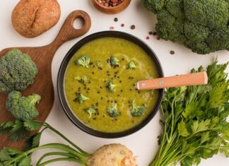 Приготовление супа-пюре из брокколи