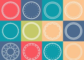 Плотные узоры крючком по кругу