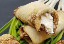 Куриный рулет с грибами и сыром