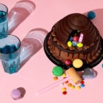 Торт «Битое стекло» с печеньем