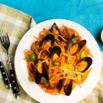 Паста с мидиями и сливками