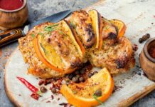 Курица целиком в маринаде в духовке