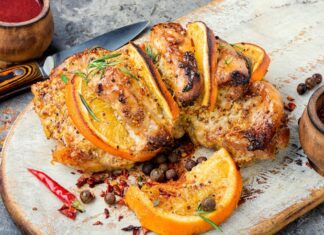 Курица целиком в маринаде в духовке