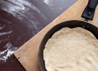 Тесто для пиццы на сковороде