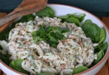 Салат с тунцом и шампиньонами