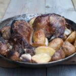 Печенка с картошкой в духовке