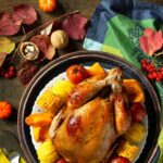 Курица с яблоками в духовке