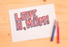 Красиво написать слово «мама»