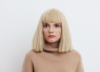 Челка-шторка на длинные волосы