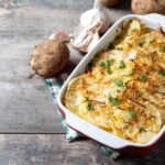 Картофель в духовке в сливках