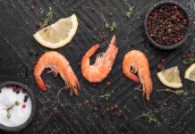 Время варки королевских креветок: замороженные