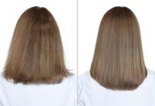 Заголовок: «Изменения в густоте волос: до и после»